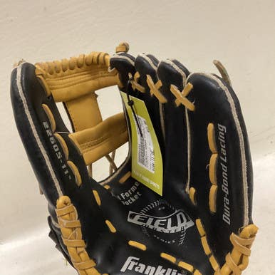 Used Franklin 22605 BB/SB Glove RH Throw Black And Tan 11" 11725-S000491212
