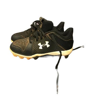 Used Under Armour 3025600-001 BB/SB Cleats Black Youth 12.0 11730-S000066422