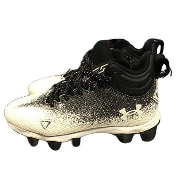 Used Under Armour 3025088-001 BB/SB Cleats White Junior 01.5 11730-S000066730