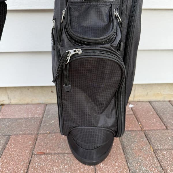 Tour X Pinseeker Golf Bag Stand Carry Black Gray Dual Straps 4 Way