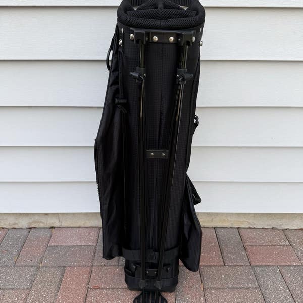 Tour X Pinseeker Golf Bag Stand Carry Black Gray Dual Straps 4 Way