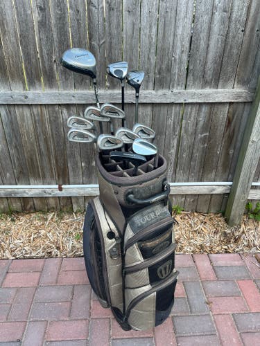 Men's Complete Right Handed Golf Club Set with Cart Bag (Full Set) (Used)