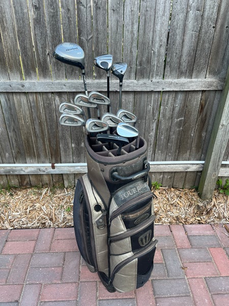 Men's Complete Right Handed Golf Club Set with Cart Bag (Full Set) (Used)
