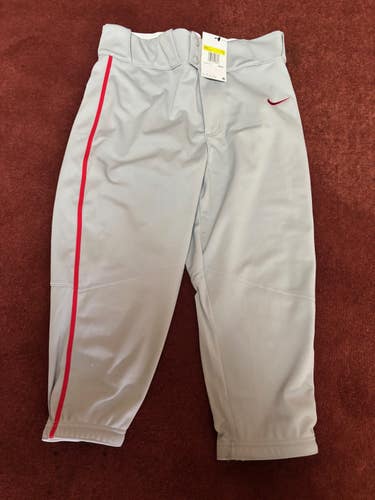 Gray Men's Small Adult Nike Game Pants (New)
