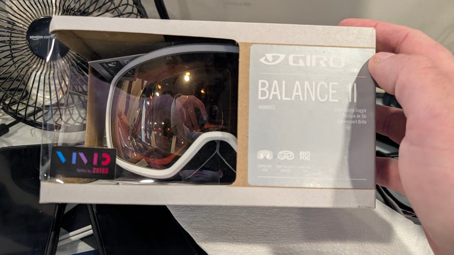 Women's Giro Balance II Ski Goggles (New) | White Monogram Strap | Vivid Copper Lens
