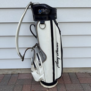 Vintage Tommy Armour Golf Company Golf Bag White Navy Blue 6 Way Dividers