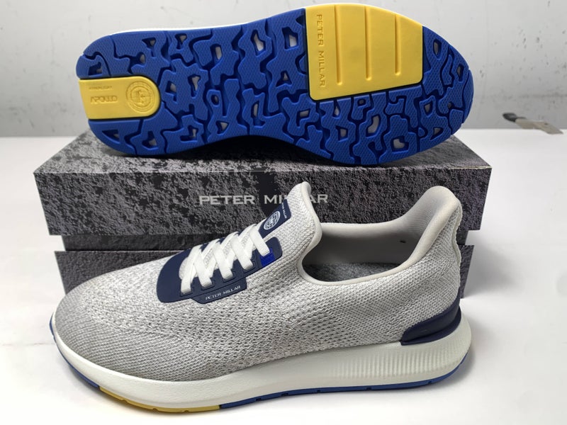 Peter Millar Hyperlight Apollo Running Shoes Grey Men's SZ 10 (MS22EF11)