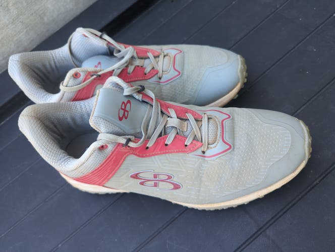 Gray Unisex Size M 11.0 (W 12.0) Adult Boombah Shoes (Used)