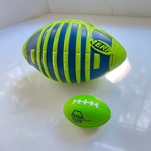 Nerf Sports Weather Blitz Football Blue Green Hasbro 53081 n STM mini football
