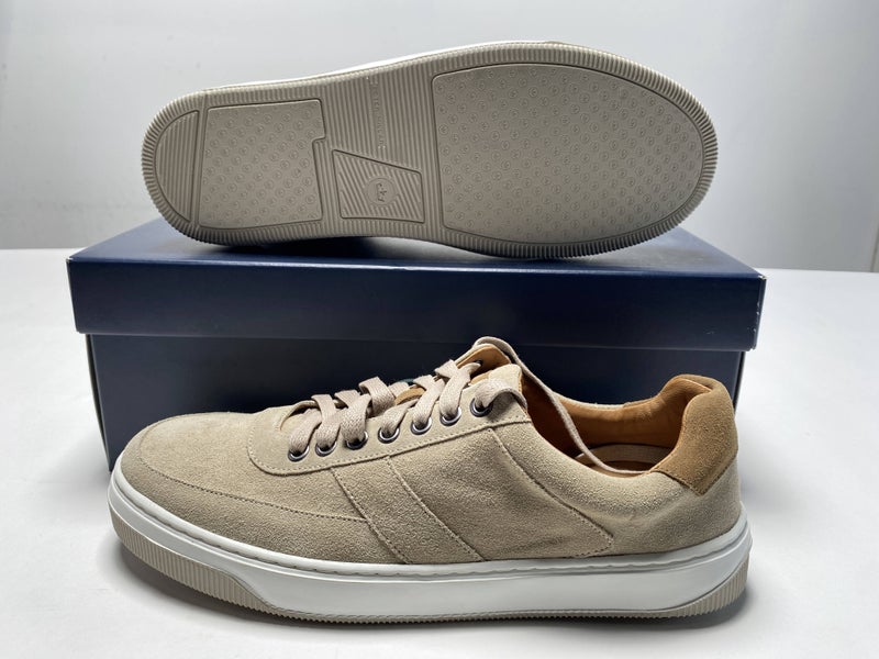 Peter Millar Vantage Suede Sneaker Casual Shoes Beige Men's SZ 9 (MS23XF51)