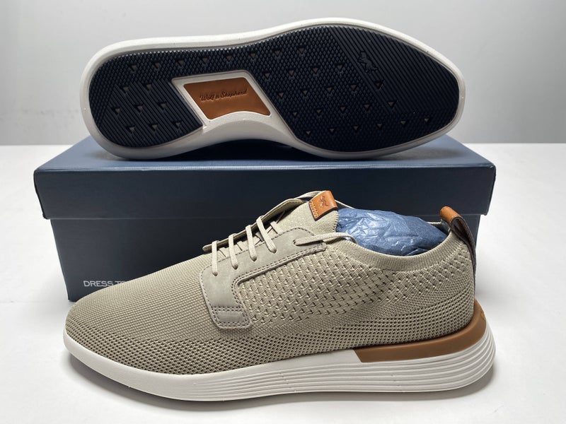 Wolf and Shepherd Swiftknit Derby Casual Shoes Beige Mens SZ 9 WS S22 SP11 D090