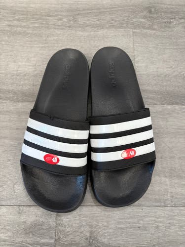 Detroit Red Wings Black Men's Adult Player Worn Adidas Sandals (Used)