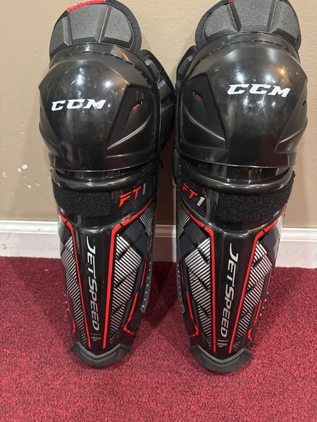 Junior CCM JetSpeed FT1 12" Shin Pads (New) Item#mnf1