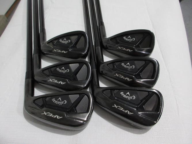 Callaway Apex 21 Black Iron Set - 6-PW, AW - MMT 105 Stiff Graphite +0.25" Long