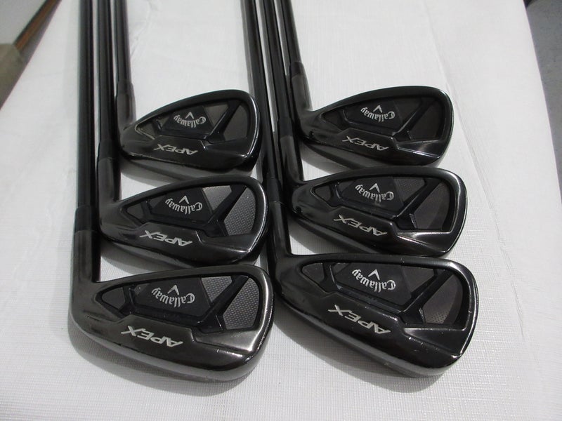Callaway Apex 21 Black Iron Set - 6-PW, AW - MMT 105 Stiff Graphite +0.25" Long