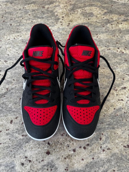 Red Kid's 4.5Y (Big Kids / Youth) Youth Air Jordan Low Top Molded Cleats (New)