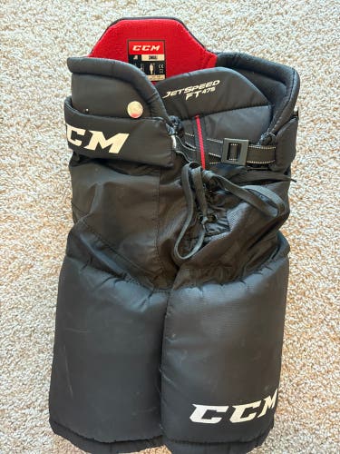 Black Junior Small CCM Jetspeed FT475 Hockey Pants (Used)