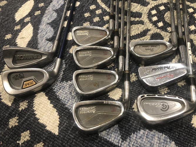 Mens Left Handed Iron Set, 3-9, PW, SW, Regular Flex