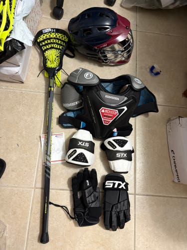 Lacrosse equipment Starter Kit / meets nocsae medium