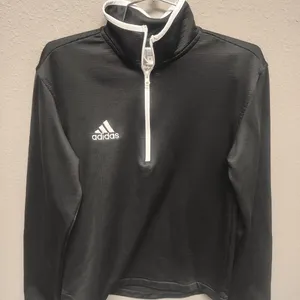 Adidas Black Women's Small Sideline Half Zip Knit Jacket (New)