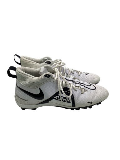 Used Nike ALPHA Adult FB Cleats White Senior 10.5 11347-S000256873