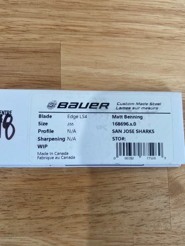 Bauer LS4 Edge Replacement Steel - 288mm (New) Matt Benning San Jose Sharks