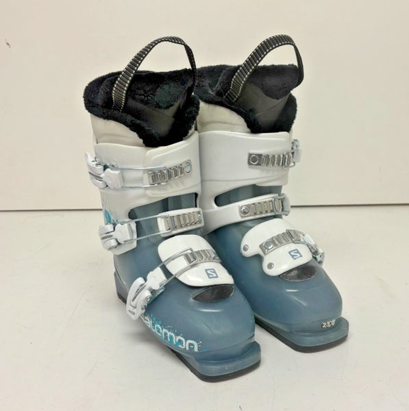 Salomon T3 Juniors Alpine Ski Boots Mondopoint 23 US Boys 5 Girls 6 GREAT
