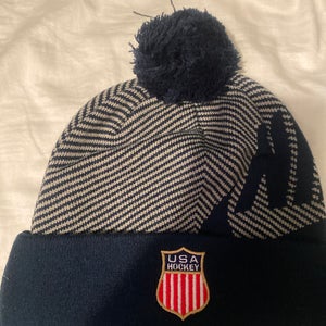 USA hockey Blue Adult Unisex One Size Fits All Nike Hat (Used)