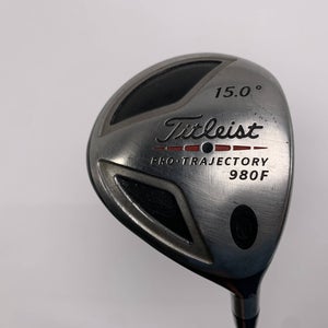 Titleist 980 F 3 Fairway Wood 15* 4360 Regular Graphite Mens RH Midsize Grip