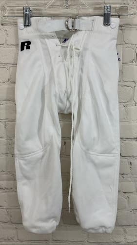 Russell Athletic F14CAWO Youth's 100% Polyester Baseball Pants White XS