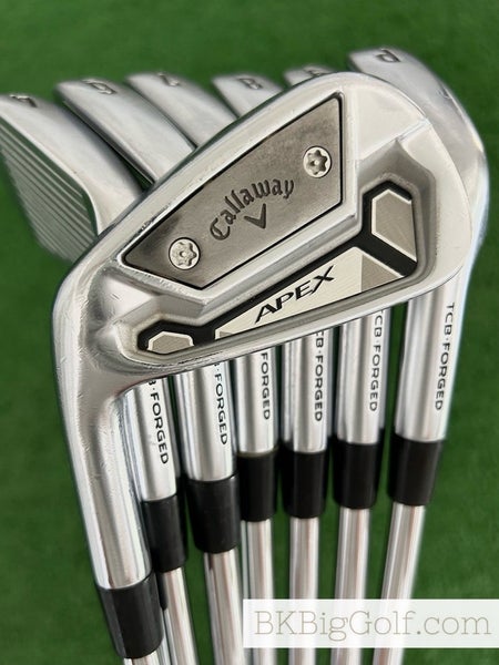 LH Callaway Apex TCB Forged Iron Set 4-P / True Temper AMT White Extra Stiff
