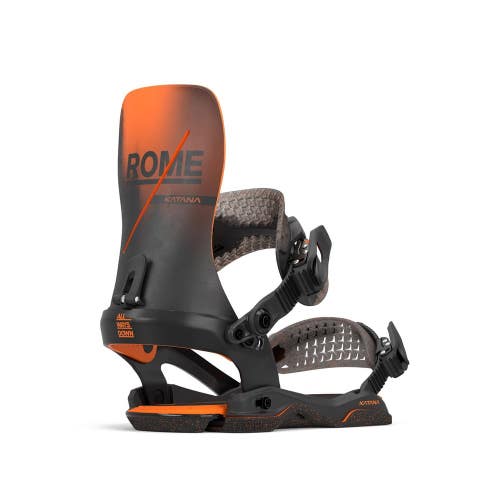 Rome Katana AW Snowboard Bindings M/L (Mens US 7.5-10) Team Blk/Orange New 2026
