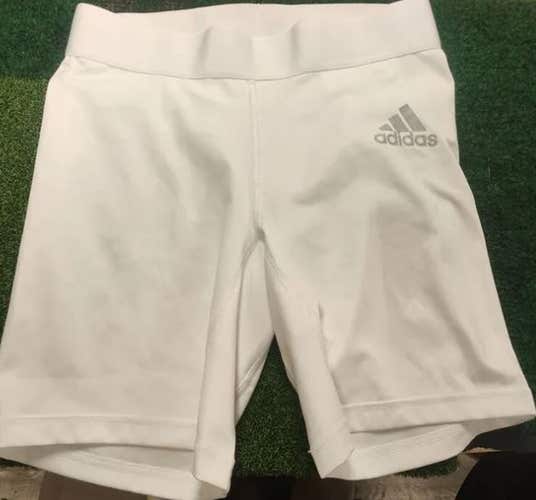 Adidas White Small Women's Alphaskin Sport Compression Tight Shorts(New)