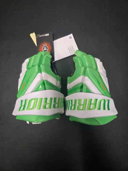New 20th Anniversary Warrior Alpha LT Deluxe Gloves Junior 10" Green/White
