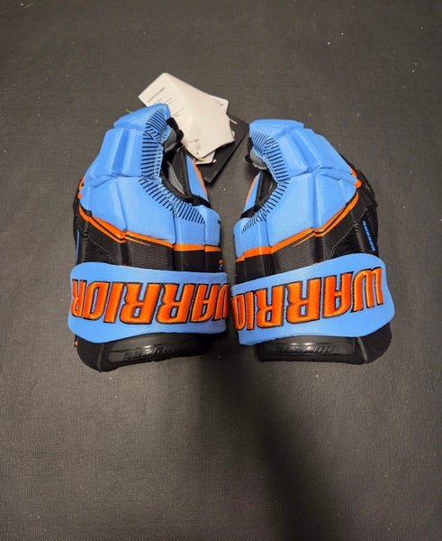 New 20th Anniversary Warrior Covert Deluxe Gloves Senior 14" Light blue/orange/black