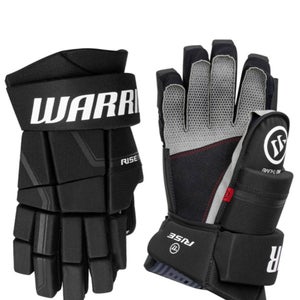 New Warrior Rise Gloves Black Youth Ice Roller Hockey Gloves 9”