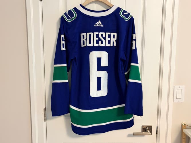 Authentic Adidas Vancouver Canucks Brock Boeser Blue Orca Jersey Size 42 XXS