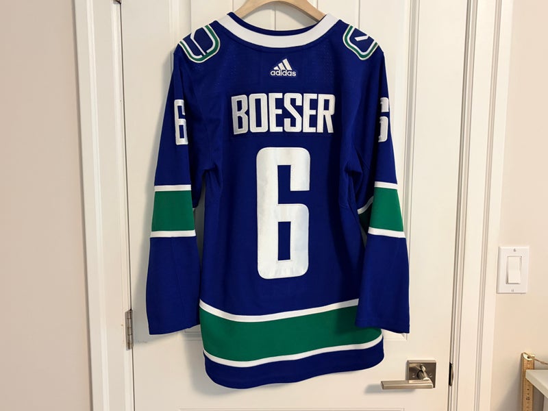Authentic Adidas Vancouver Canucks Brock Boeser Blue Orca Jersey Size 42 XXS