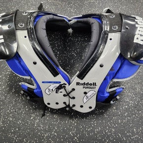 Used Riddell PURSUIT FB Shoulder Pads Navy Blue LG 11849-S000032426