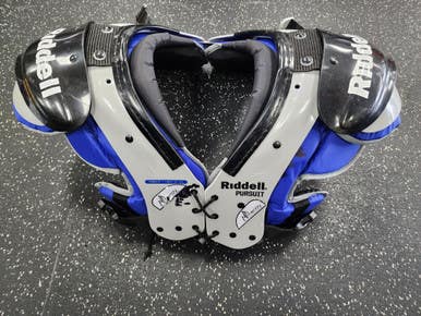 Used Riddell PURSUIT FB Shoulder Pads Navy Blue LG 11849-S000032426