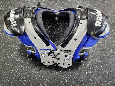 Used Riddell PURSUIT FB Shoulder Pads Navy Blue LG 11849-S000032426