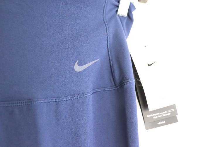 Nike Zenvy High Waist 7/8 Yoga Leggings - Women's Small DQ6015 410 Navy