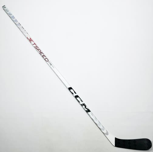 New Custom White CCM Jetspeed FT5 Pro (Trigger 8 Pro Build) Hockey Stick-LH-75 Flex-ZEGRAS-Grip
