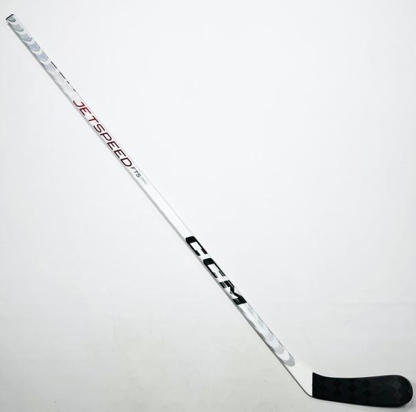 New Custom White CCM Jetspeed FT5 Pro (Trigger 8 Pro Build) Hockey Stick-LH-75 Flex-ZEGRAS-Grip