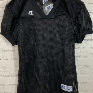 Russell Athletic Youth Medium Team Sports Mesh Jersey Black Elastic Arm Cuffs