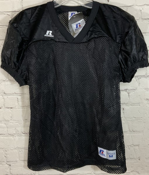 Russell Athletic Youth Medium Team Sports Mesh Jersey Black Elastic Arm Cuffs
