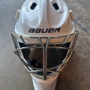 Senior 2022 Large Bauer NME One Goalie Mask (Used) + Standard Wire