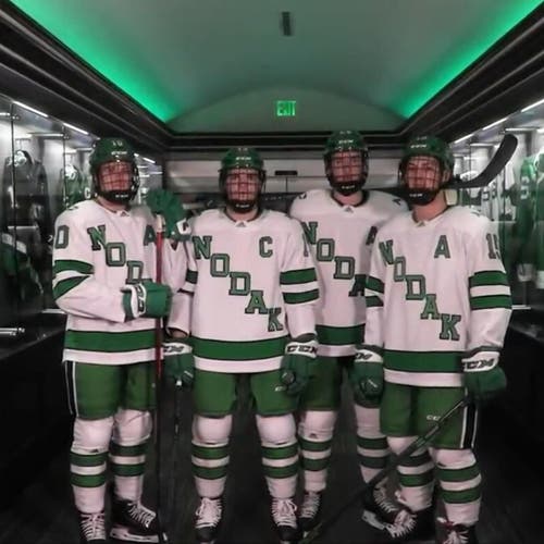 14" CCM HG97 University of North Dakota Pro Stock Gloves NEW *Serious Buyers Only Read Description*