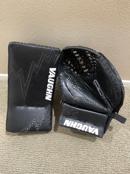 **Like New** Vaughn Velocity Iceberg Pro Senior Goalie Catch Glove & Blocker - Special Edition