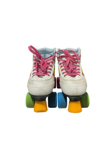 Used ROOKIE RAINBOW SKATES Senior Roller Quad Skates White Senior 5 11834-S000041223